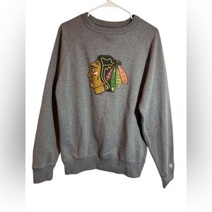 Chicago Blackhawks Hockey Sweatshirt Womens Medium Med Gray Alta Gracia Pullover